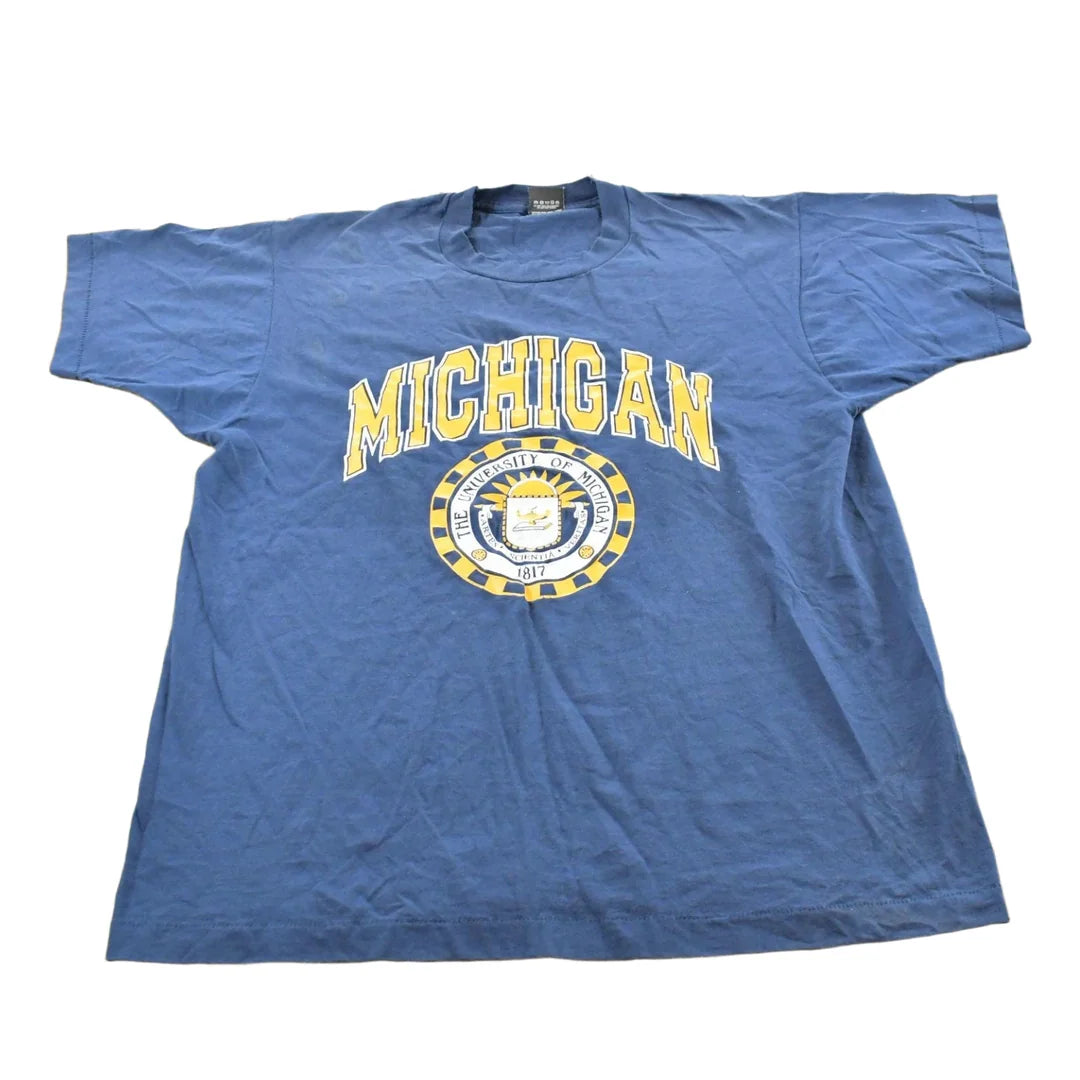 Vintage 1990s University of Michigan Wolverines Football Collegiate T-Shirt Mens XL from propervintagecanada