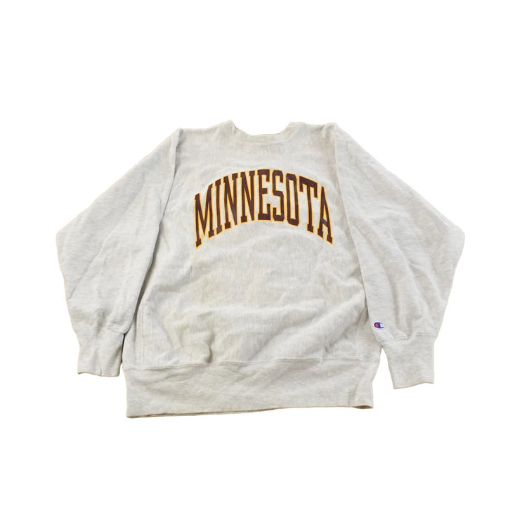 Vintage 1990s University of Minnesota Champion Reverse Weave Crewneck Sweatshirt Men's XL from propervintagecanada