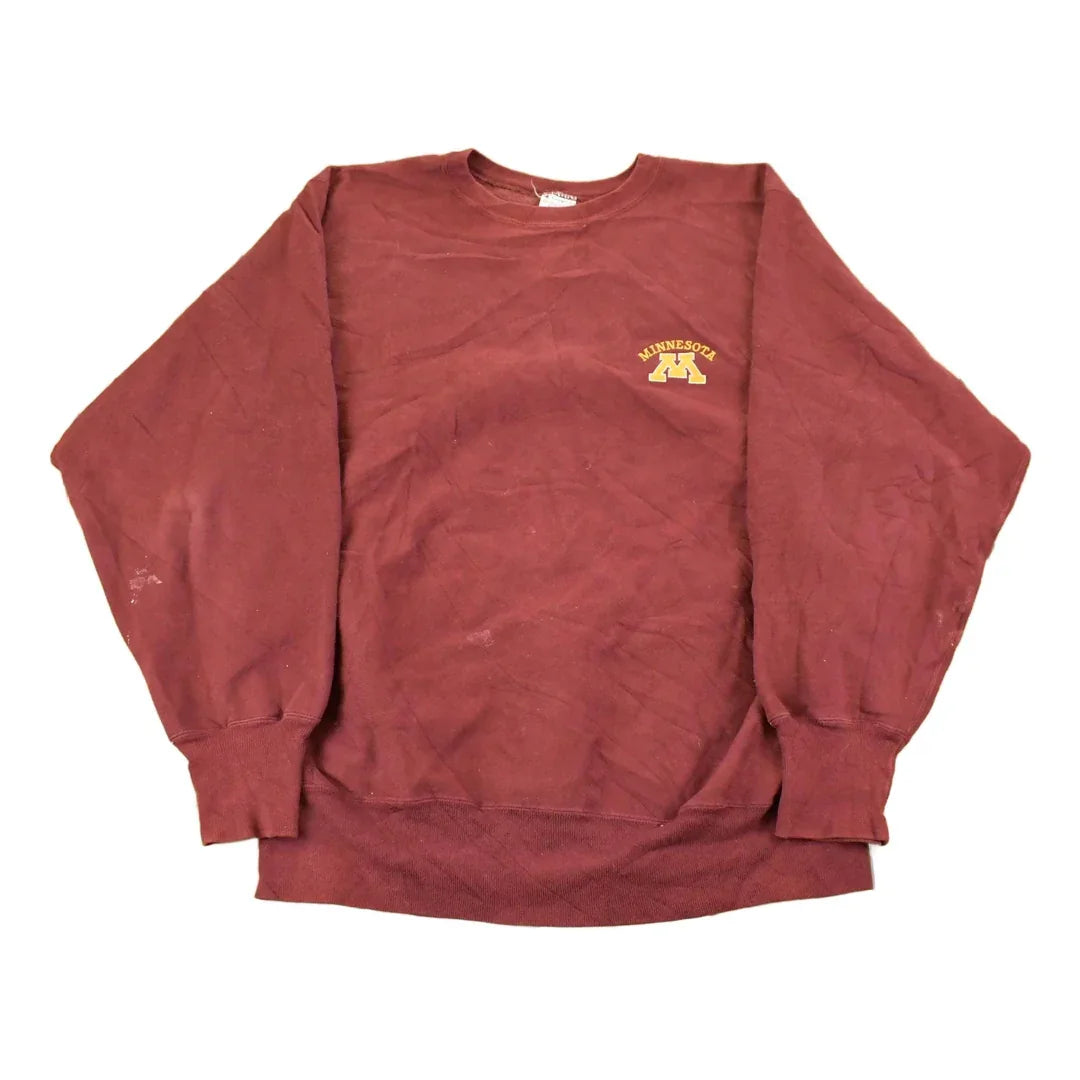 Vintage 1990s University of Minnesota Collegiate Champion Reverse Weave Crewneck Men's XL from propervintagecanada