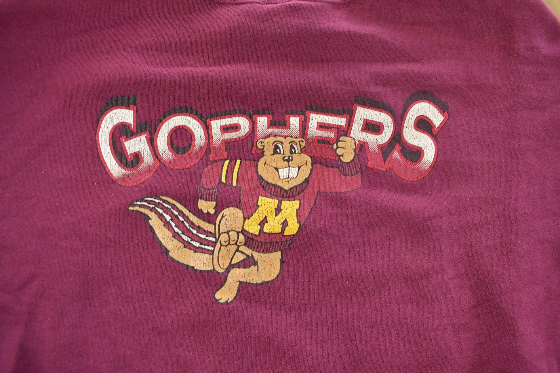 Vintage 1990s University of Minnesota Golden Gophers Crewneck Sweatshirt Men's 2XL from propervintagecanada