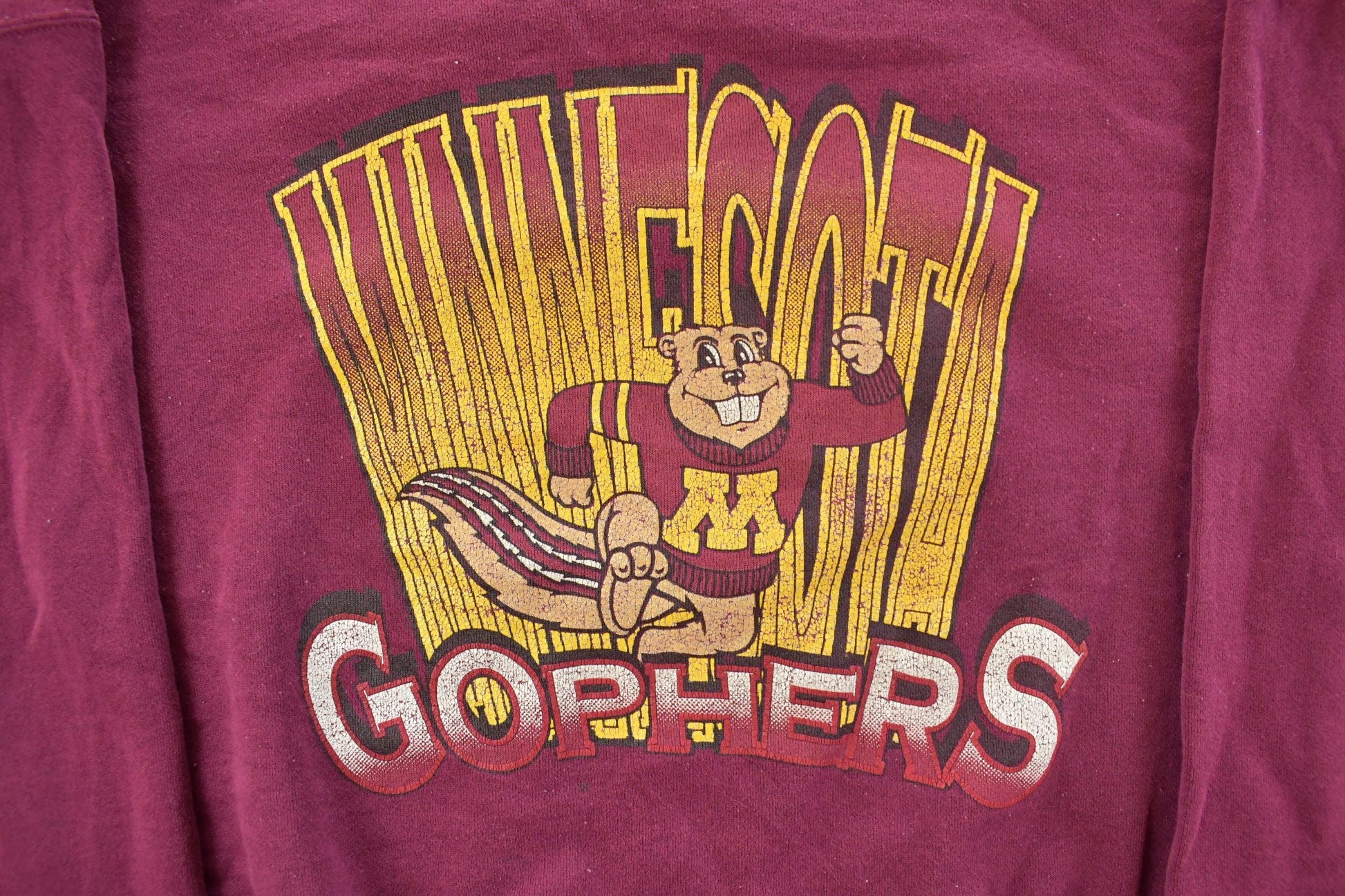 Vintage 1990s University of Minnesota Golden Gophers Crewneck Sweatshirt Men's 2XL from propervintagecanada