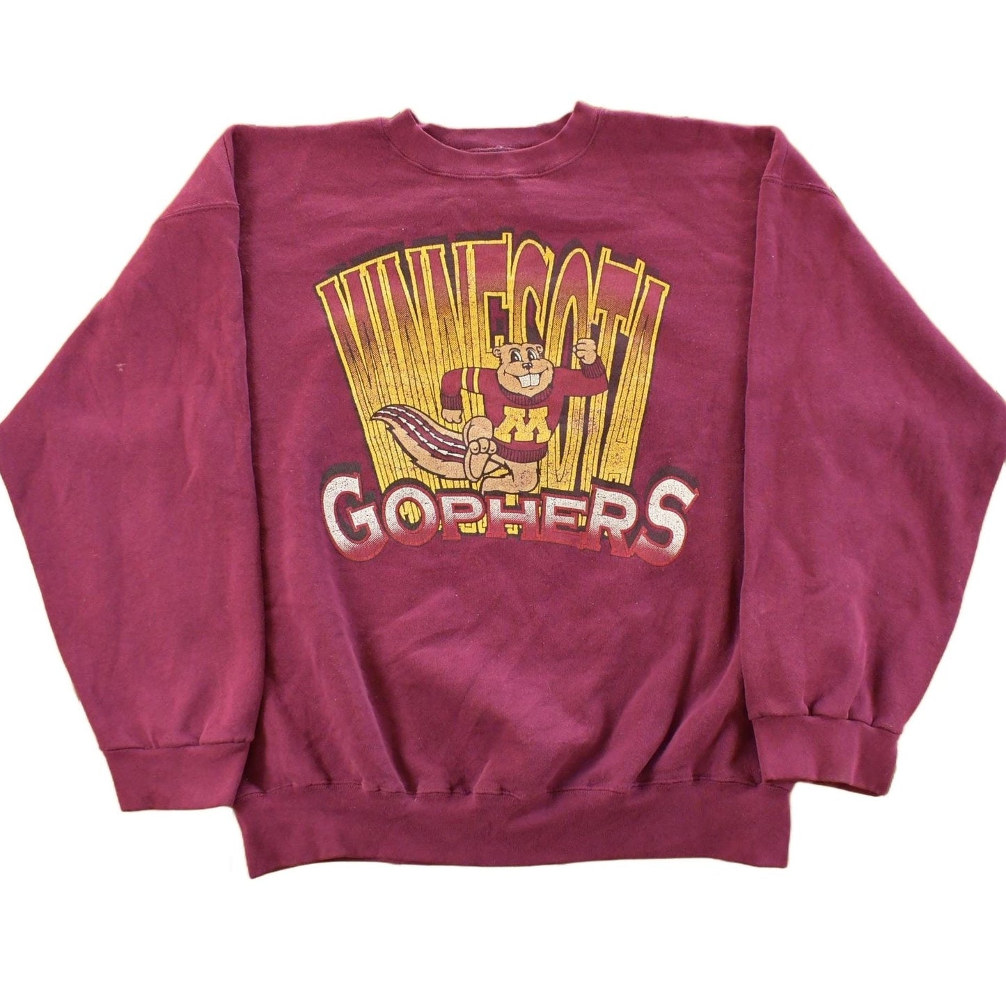 Vintage 1990s University of Minnesota Golden Gophers Crewneck Sweatshirt Men's 2XL from propervintagecanada