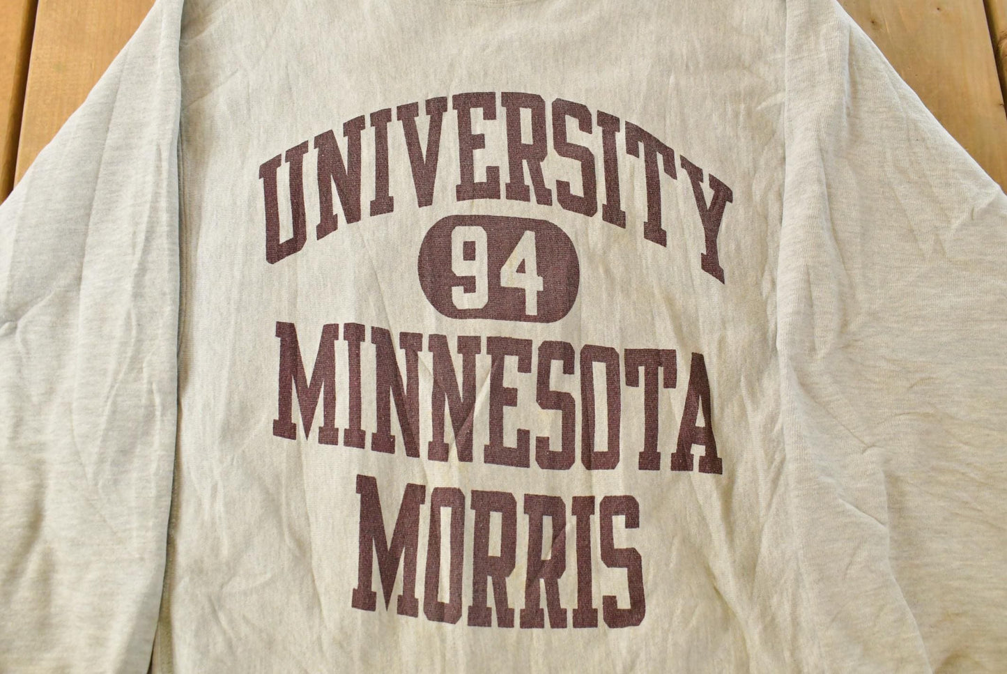 Vintage 1990s University of Minnesota Morris Champion Reverse Weave Crewneck Sweatshirt Men's 2XL from propervintagecanada
