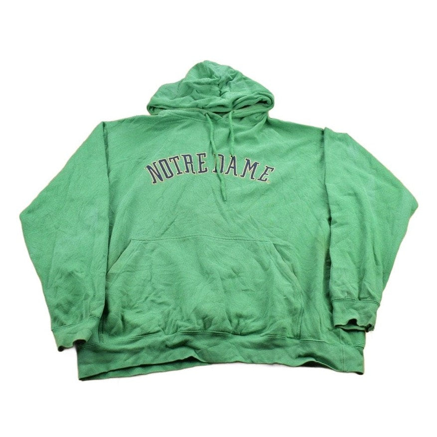 Vintage 1990s University Of Notre Dame Collegiate Hoodie Men's 2XL from propervintagecanada