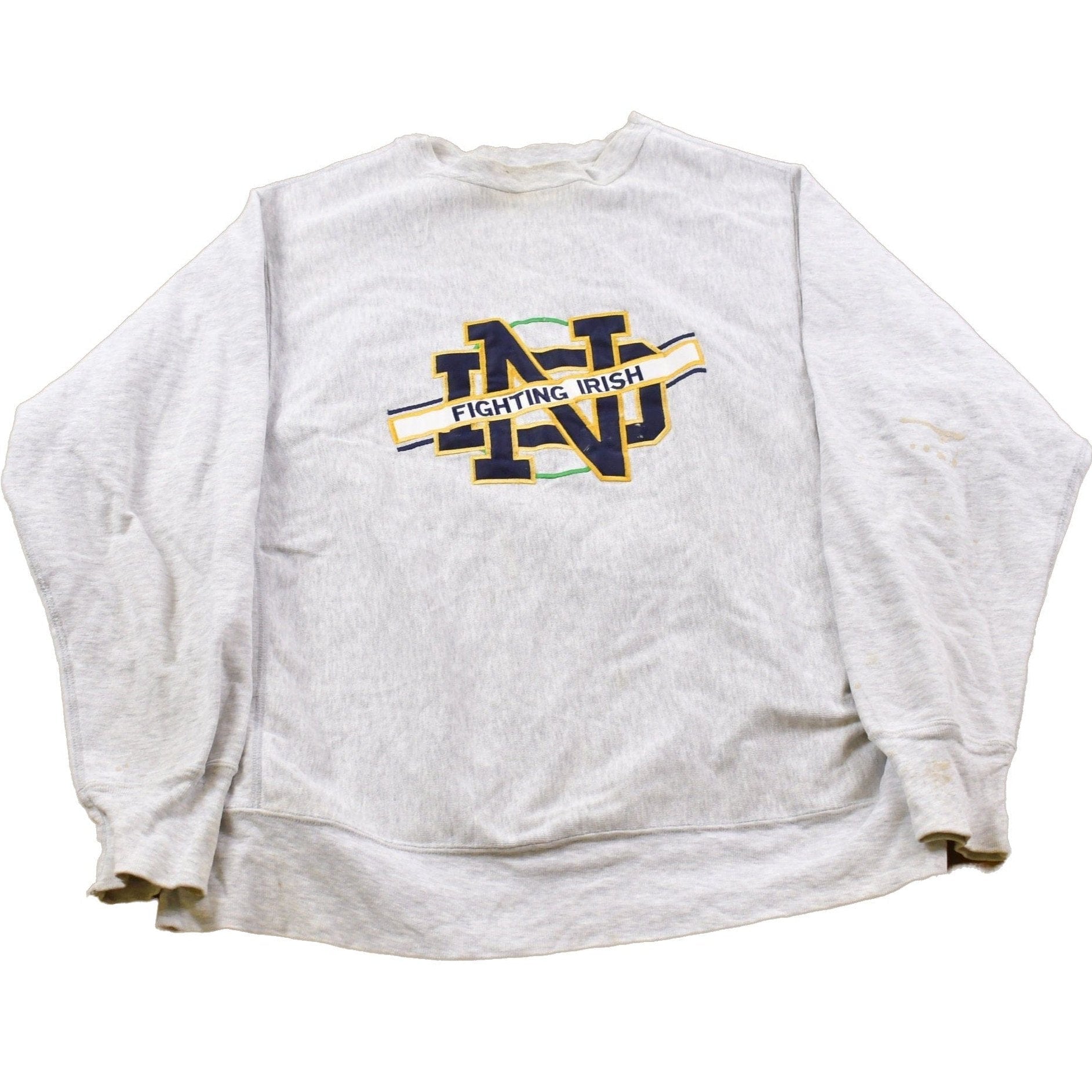 Vintage 1990s University of Notre Dame Fighting Irish Collegiate Crewneck Men's XL from propervintagecanada
