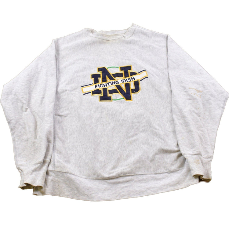 Vintage 1990s University of Notre Dame Fighting Irish Collegiate Crewneck Men's XL from propervintagecanada