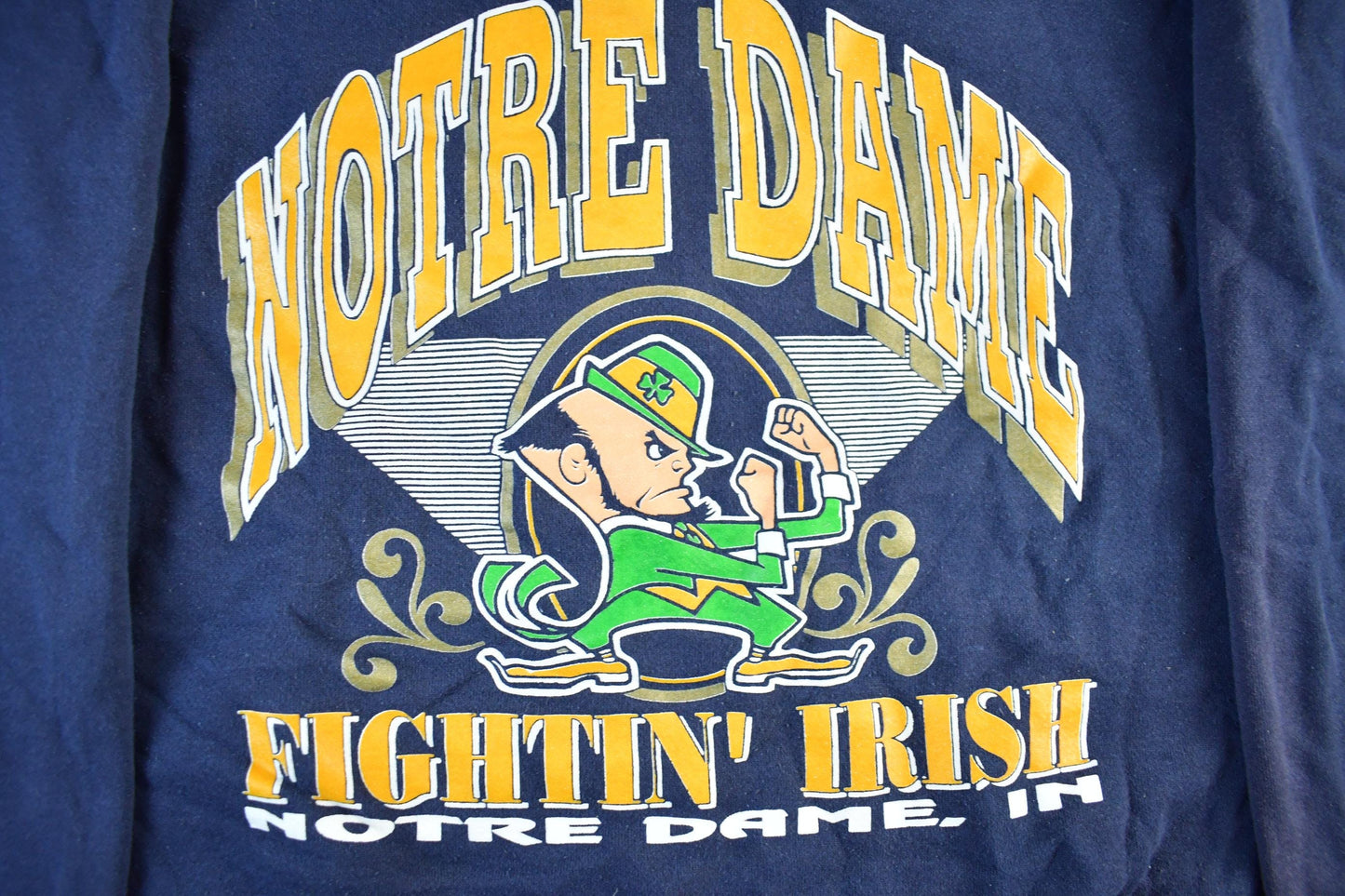 Vintage 1990s University Of Notre Dame Fighting Irish Collegiate Crewneck Sweatshirt Men's Large from propervintagecanada