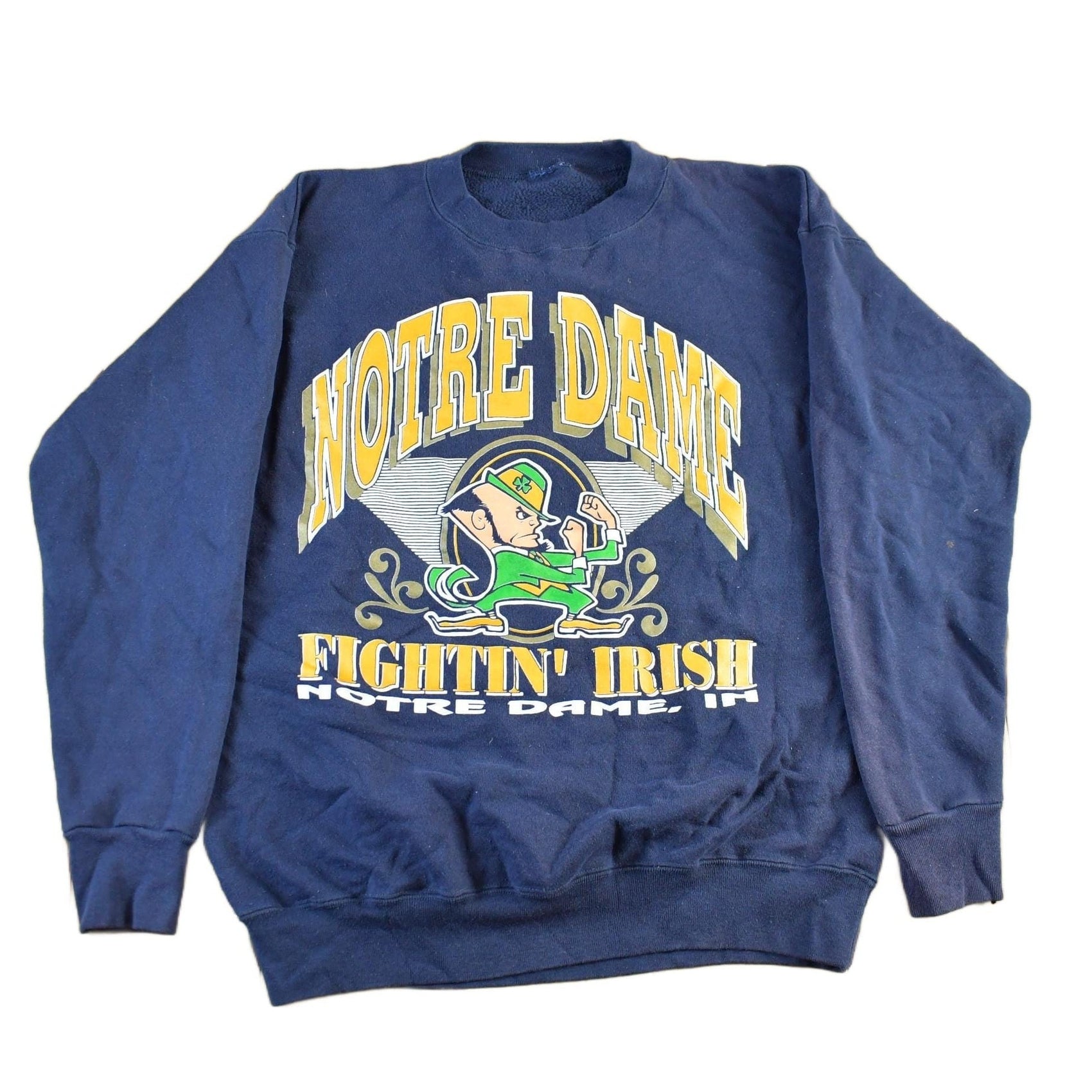 Vintage 1990s University Of Notre Dame Fighting Irish Collegiate Crewneck Sweatshirt Men's Large from propervintagecanada
