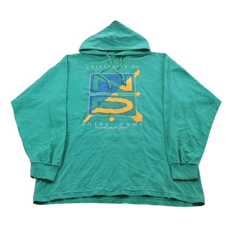 Vintage 1990s University Of Notre Dame Fighting Irish Collegiate Hoodie Men's L from propervintagecanada