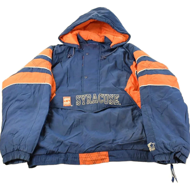 Vintage 1990s University Of Syracuse Orangemen Starter Anorak Jacket Men's 2XL / Sportswear / Athleisure / Vintage Starter Jacket from propervintagecanada