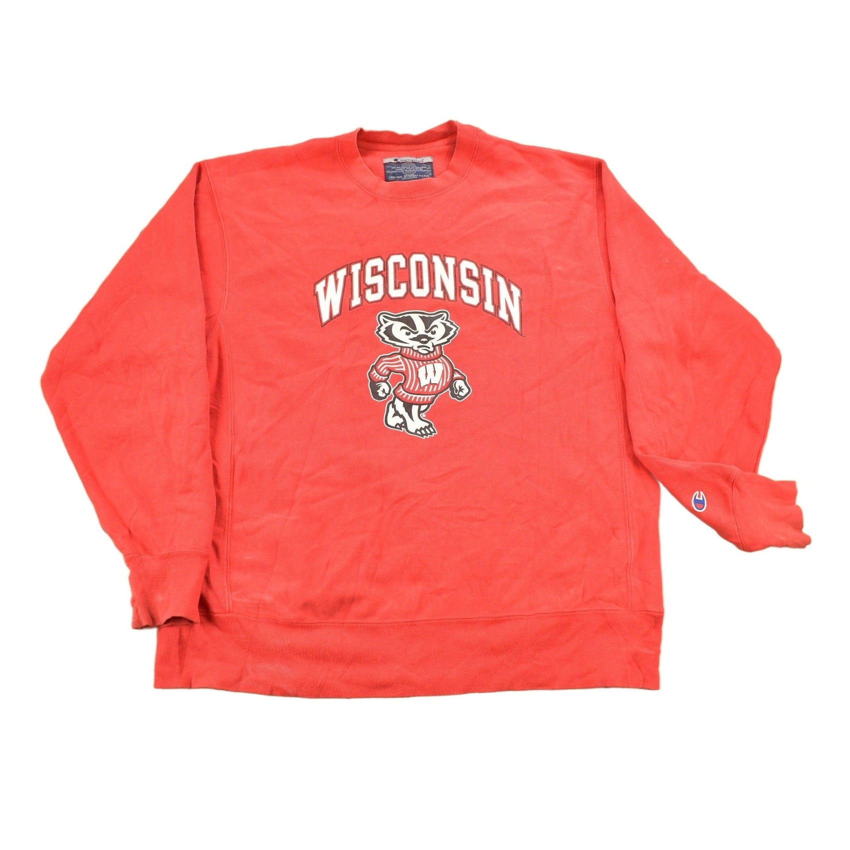 Vintage 1990s University Of Wisconsin Champion Reverse Weave Crewneck Sweatshirt Men's Large from propervintagecanada