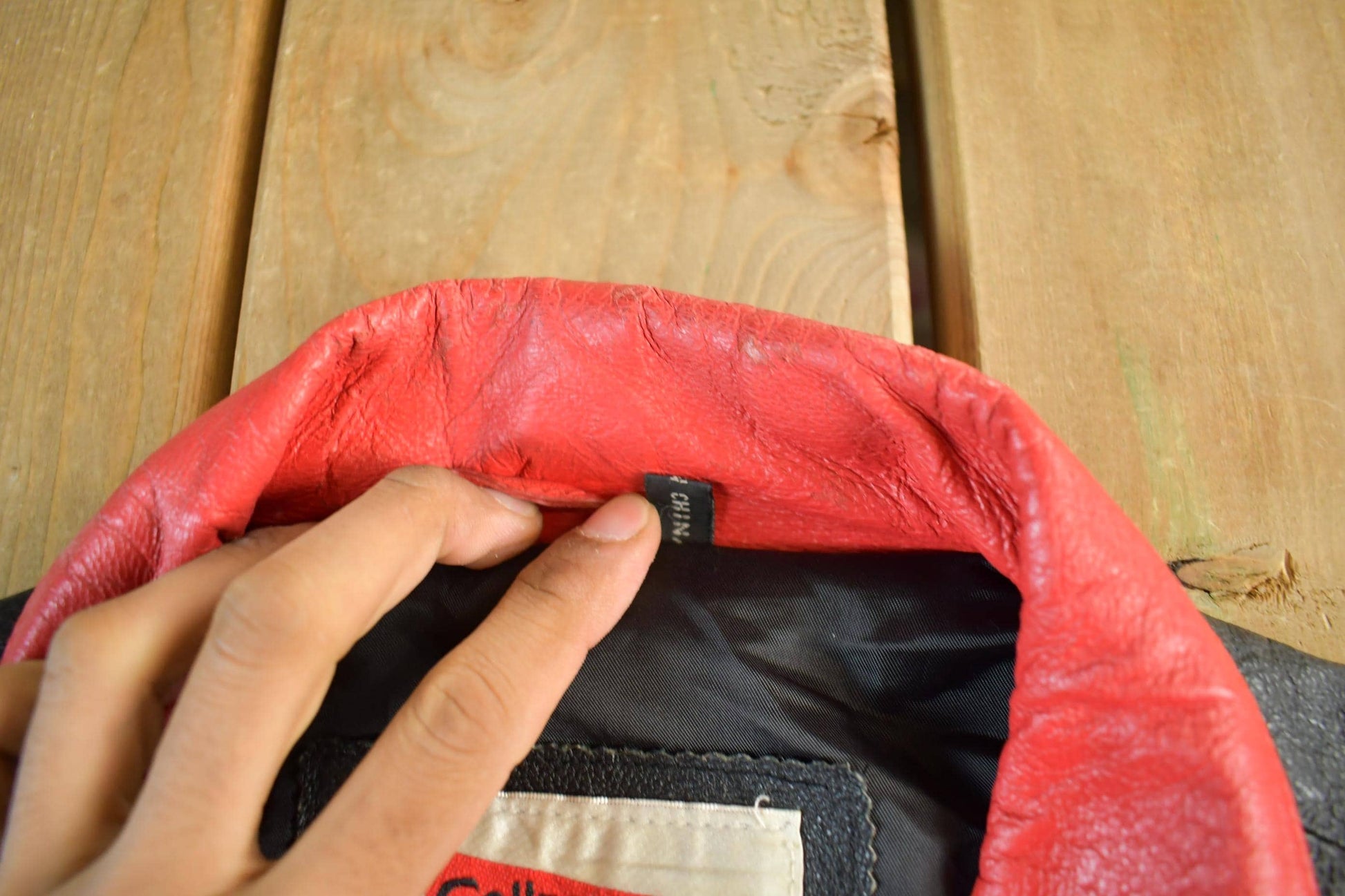 Vintage 1990s University Of Wisconsin Leather Varsity Jacket Men's XL from propervintagecanada