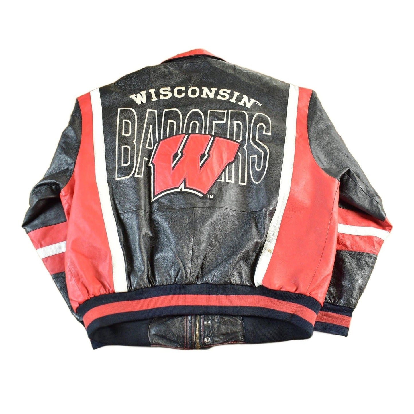 Vintage 1990s University Of Wisconsin Leather Varsity Jacket Men's XL from propervintagecanada