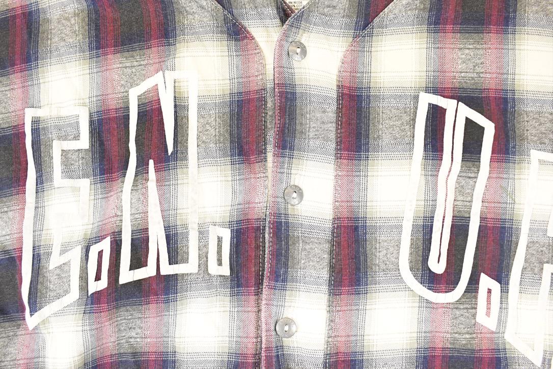 Vintage 1990s UNUF Plaid Button Up Souvenir T-Shirt Men's XL from propervintagecanada