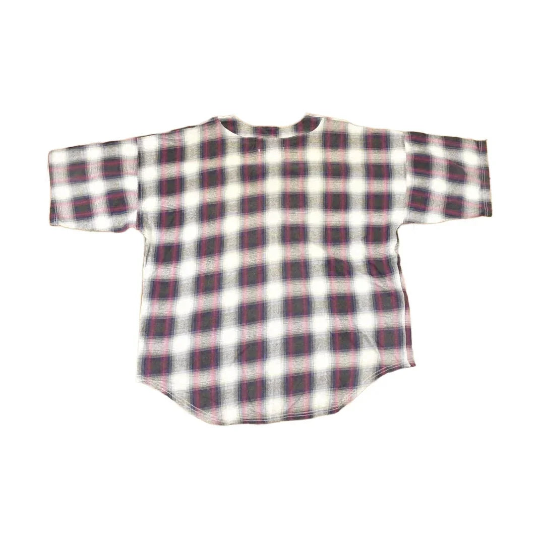 Vintage 1990s UNUF Plaid Button Up Souvenir T-Shirt Men's XL from propervintagecanada