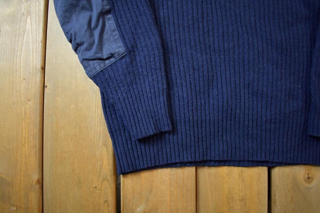Vintage 1990s US Air Force Ribbed Turtle-Neck 100% Wool Knit Sweater Men's Medium from propervintagecanada