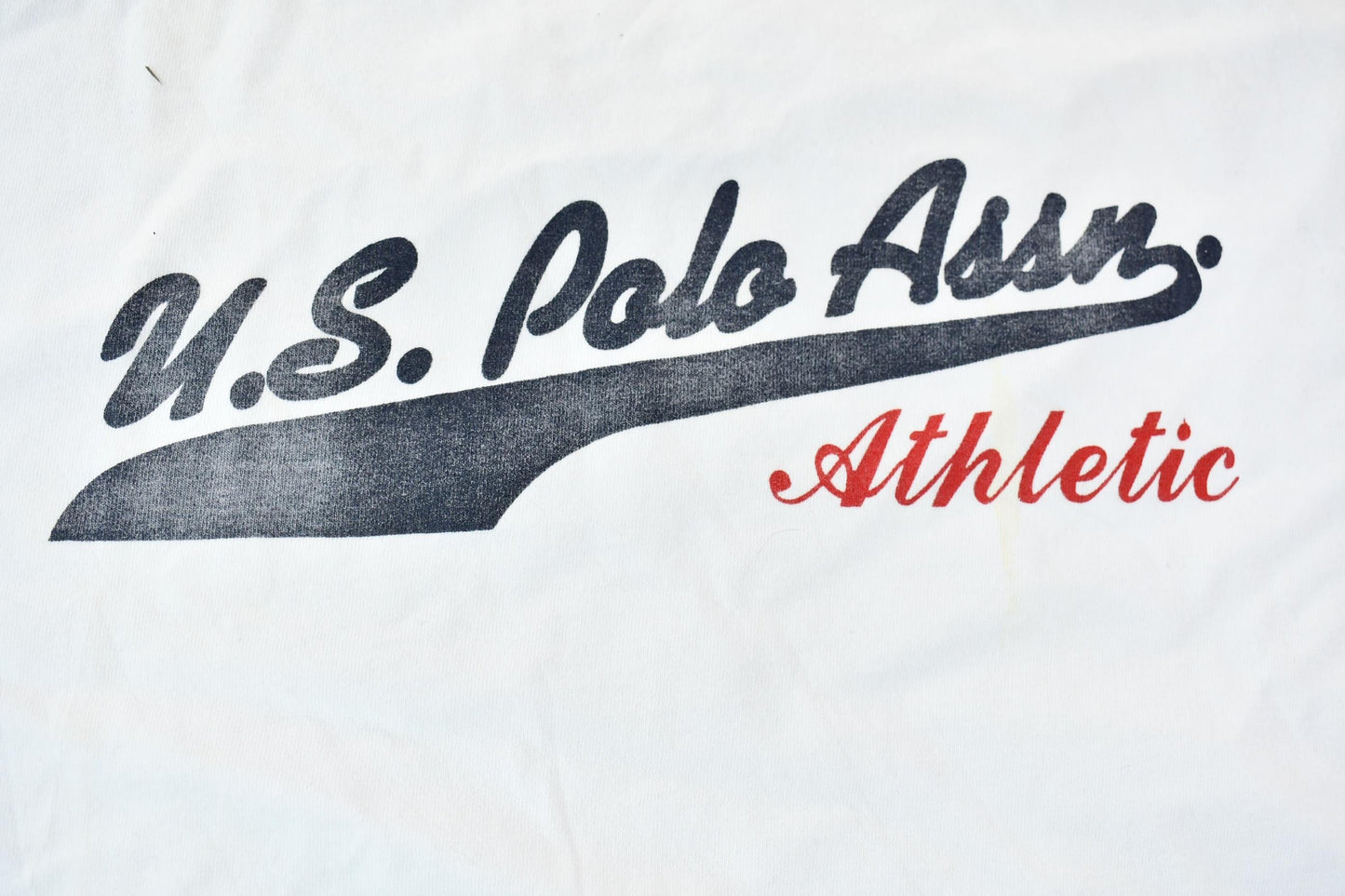 Vintage 1990s US Polo Association Athletic Single Stitch Graphic Ringer T-Shirt Men's XL from propervintagecanada