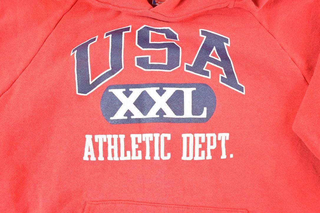 Vintage 1990s USA Athletic DEPT Hoodie Sweatshirt Mens M from propervintagecanada