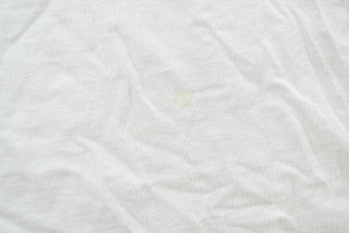 Vintage 1990s USA Embroidered Lettering Red White Blue T-Shirt Mens L from propervintagecanada