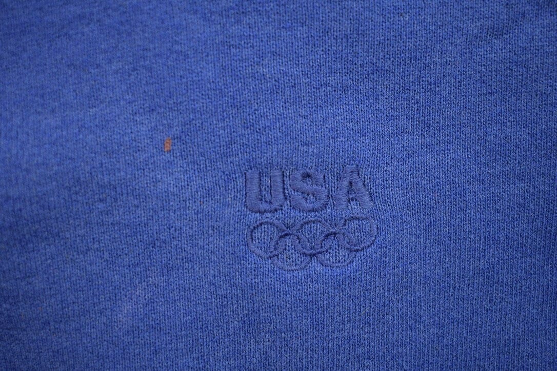 Vintage 1990s USA Olympic Blank Navy Blue Crewneck Sweatshirt from propervintagecanada