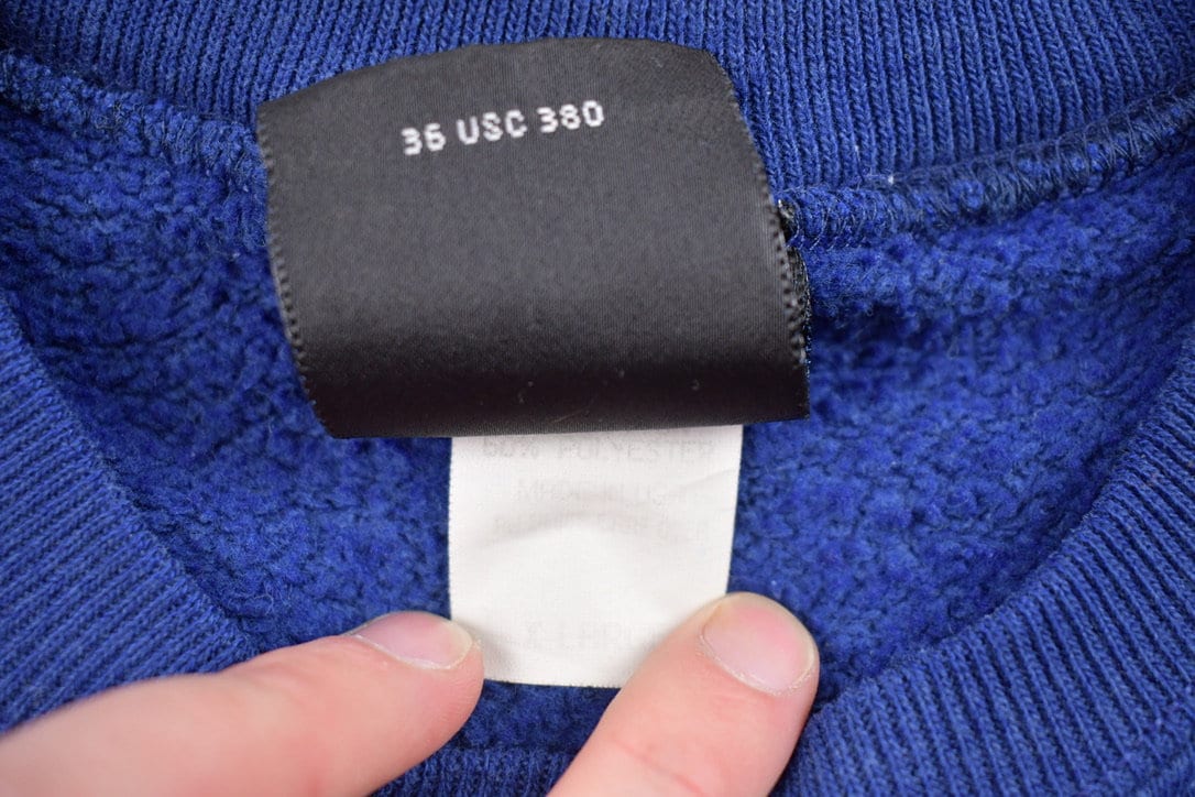 Vintage 1990s USA Olympic Blank Navy Blue Crewneck Sweatshirt from propervintagecanada