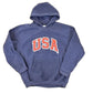 Vintage 1990s USA Steve And Barry's Embroidered Hoodie Sweatshirt Youth L / 90's Destination Sweater from propervintagecanada
