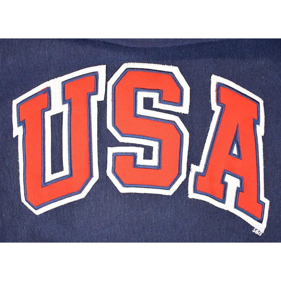Vintage 1990s USA Steve And Barry's Embroidered Hoodie Sweatshirt Youth L Men's Large/ 90's Destination Sweater from propervintagecanada