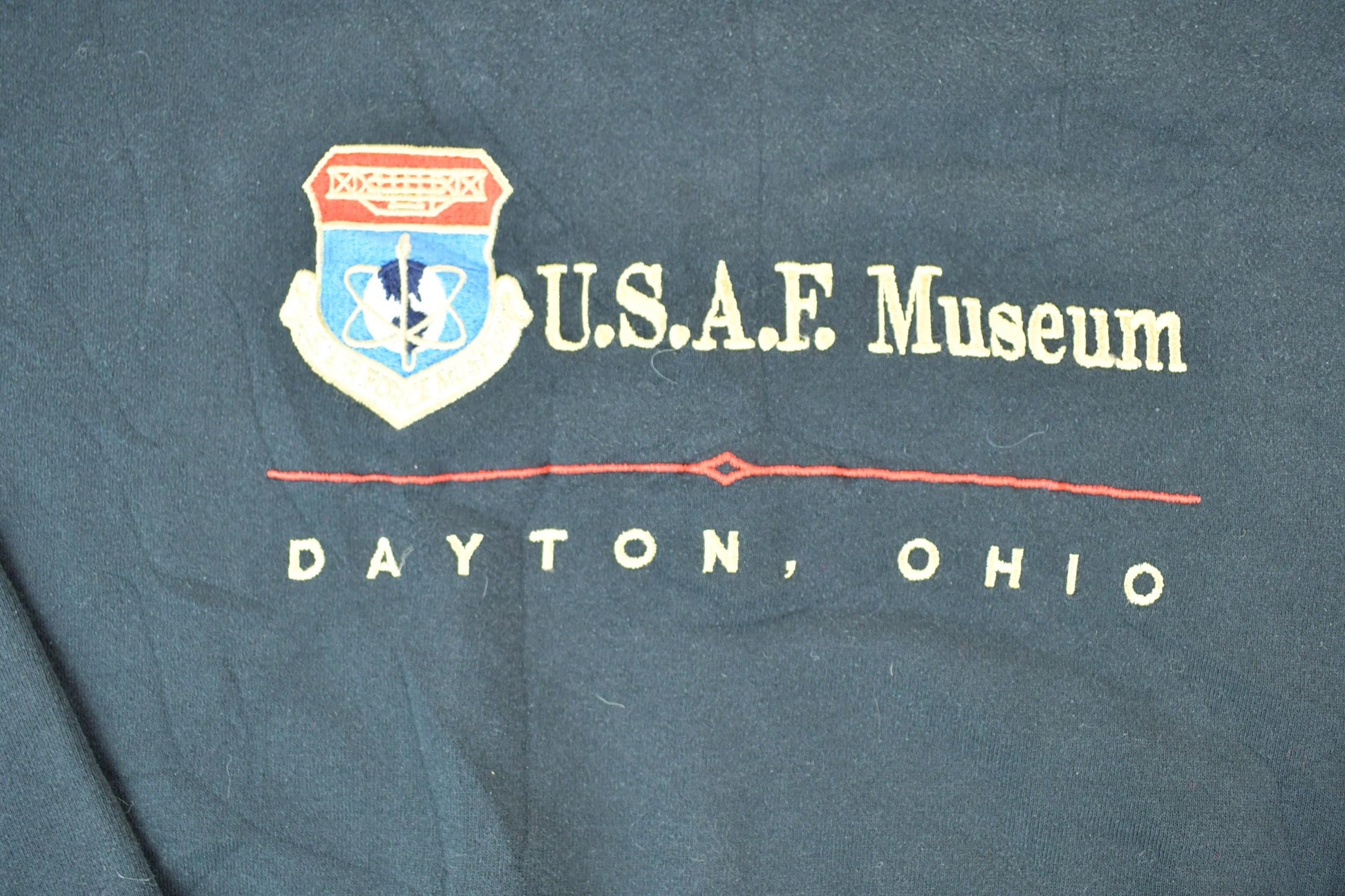 Vintage 1990s USAF Museum Dayton Ohio Souvenir Crewneck Sweatshirt Made In USA Men's Large from propervintagecanada