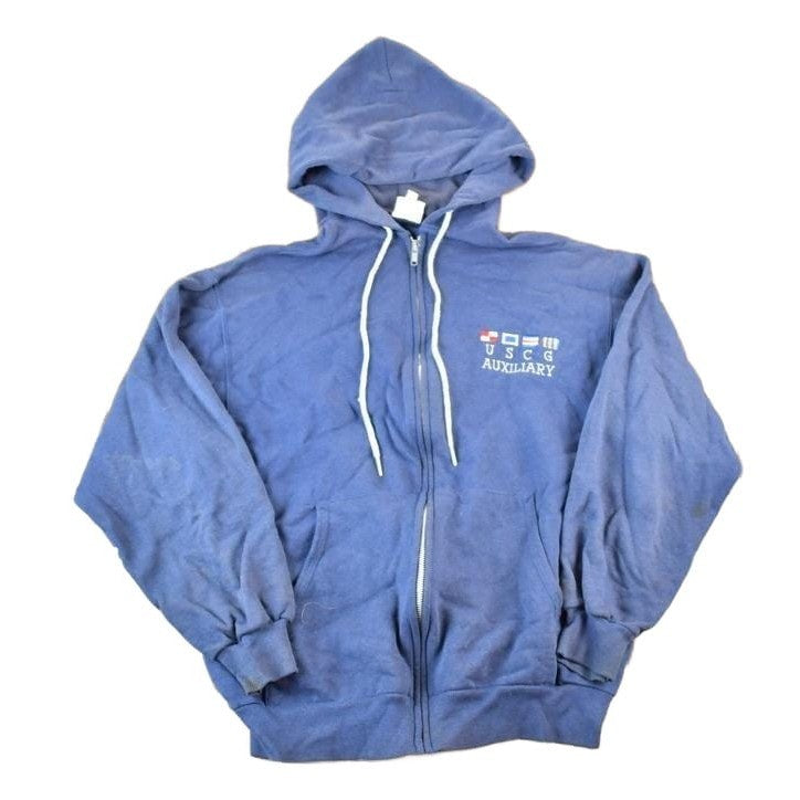 Vintage 1990s USCG Auxiliary Hoodie Sweatshirt Mens S M from propervintagecanada