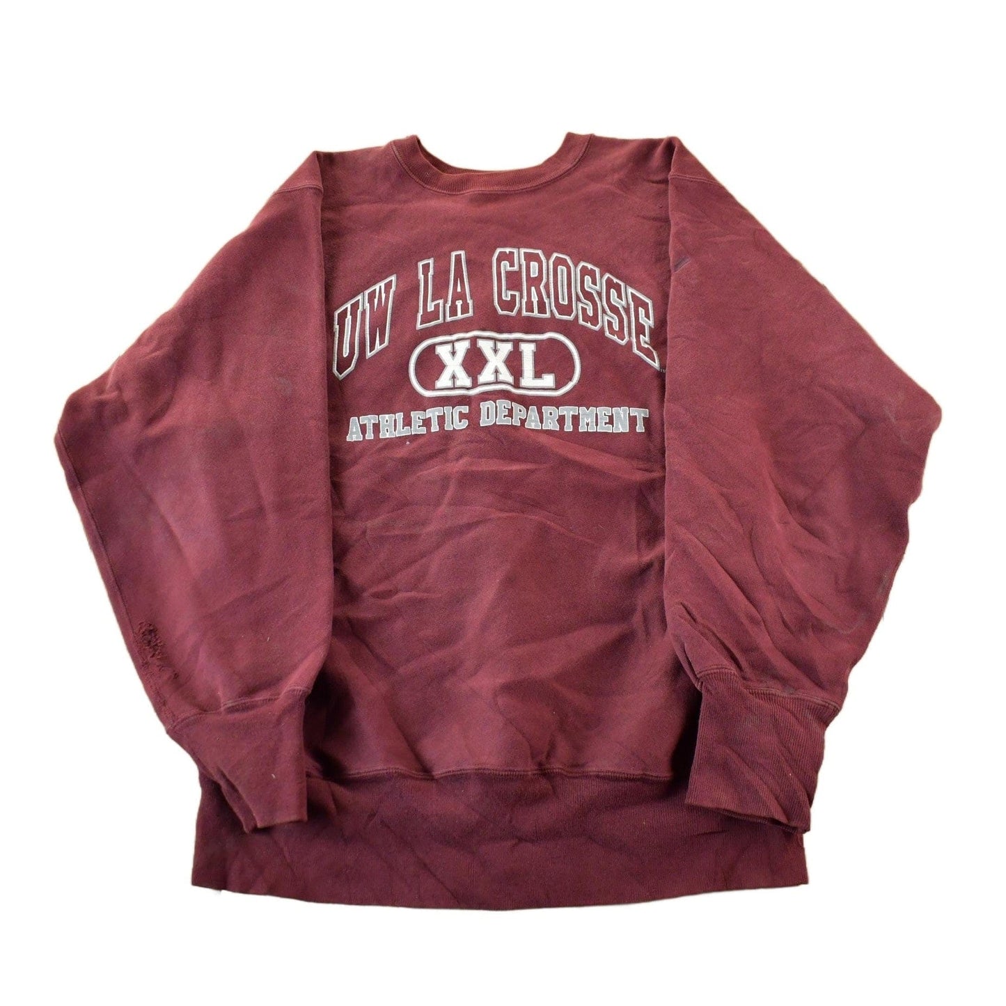 Vintage 1990s UW LA Crosse Champion Reverse Weave Crewneck Sweatshirt Men's XL from propervintagecanada