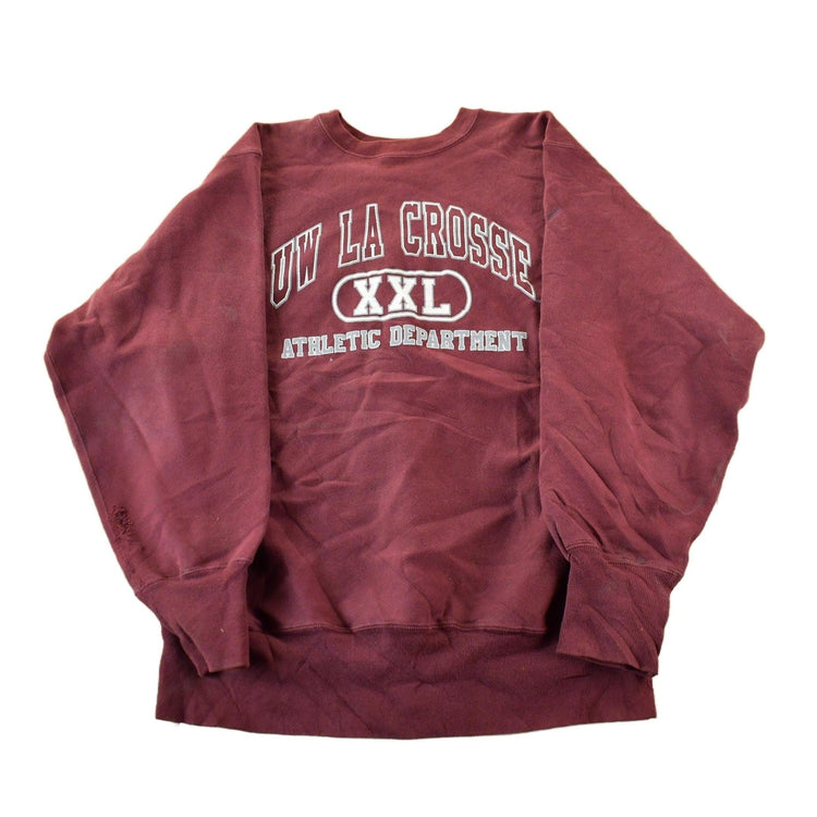 Vintage 1990s UW LA Crosse Champion Reverse Weave Crewneck Sweatshirt Men's XL from propervintagecanada