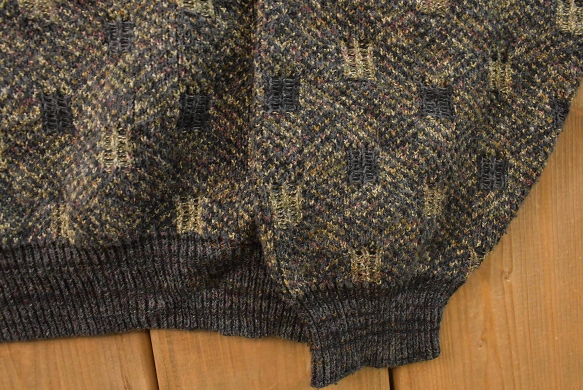 Vintage 1990s V Neck Knit Sweater Men's Large from propervintagecanada