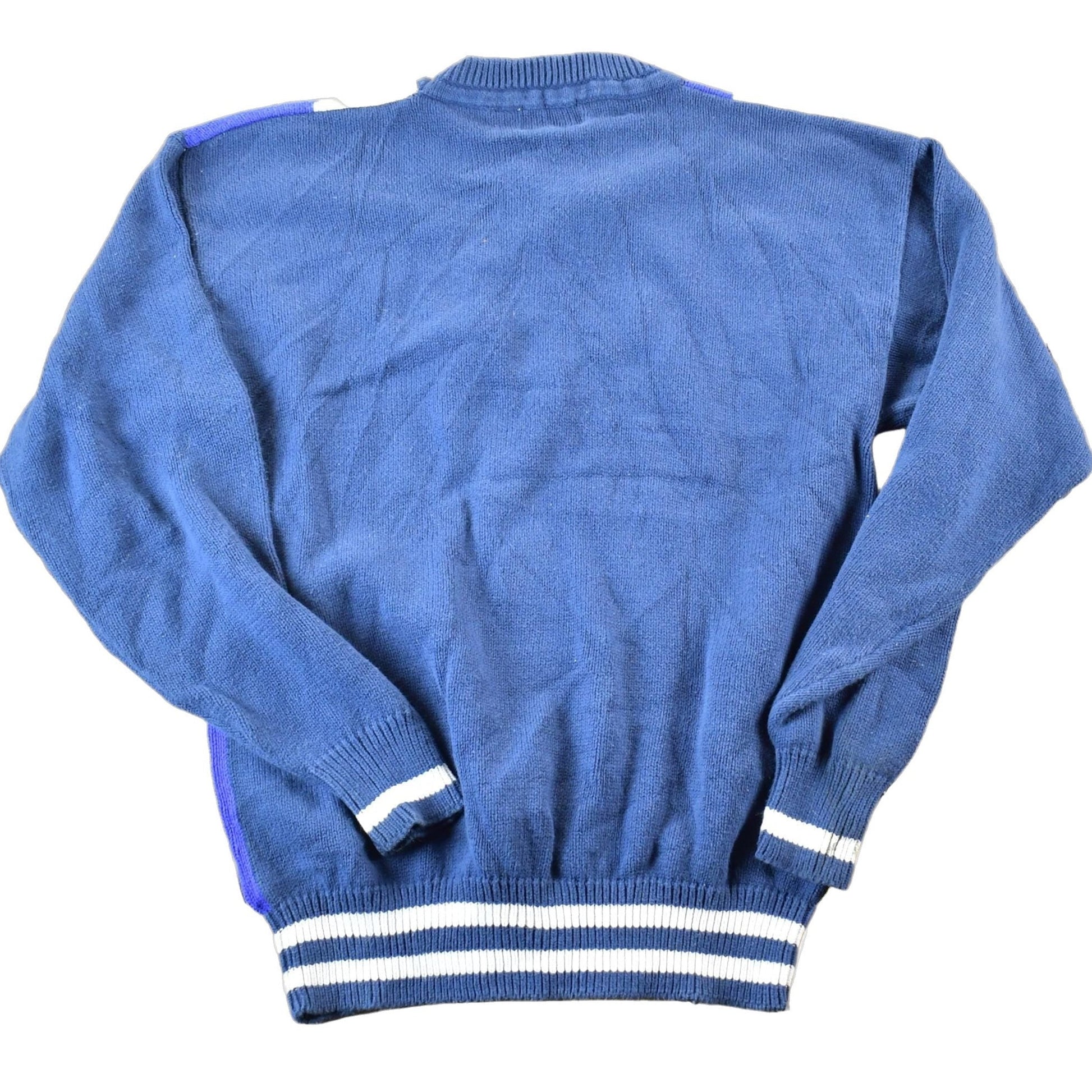 Vintage 1990s Van Heusen 417 Yachting Knit Crewneck Sweater Mens M from propervintagecanada