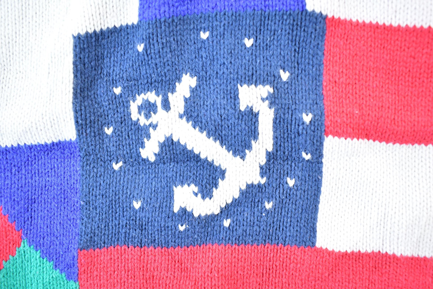 Vintage 1990s Van Heusen 417 Yachting Knit Crewneck Sweater Mens M from propervintagecanada