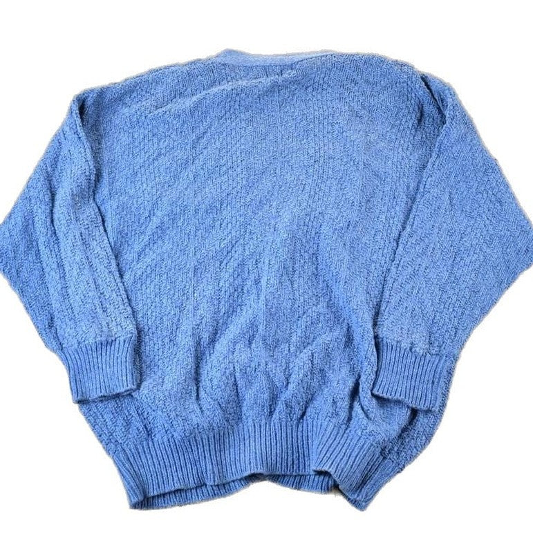 Vintage 1990s Van Heusen Cable Knit Perfect Mild Distress Cardigan Sweater  XL from propervintagecanada