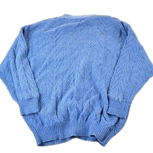 Vintage 1990s Van Heusen Cable Knit Perfect Mild Distress Cardigan Sweater  XL from propervintagecanada