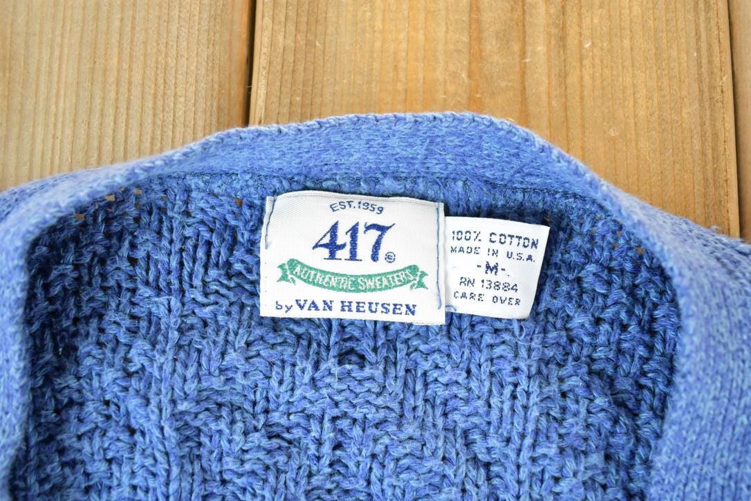 Vintage 1990s Van Heusen Cable Knit Perfect Mild Distress Cardigan Sweater  XL from propervintagecanada