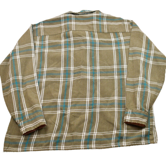 Vintage 1990s Van Heusen Lined Plaid Button Up Shirt Men's XL from propervintagecanada