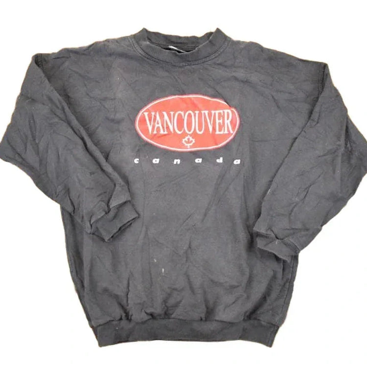 Vintage 1990s Vancouver Canada Graphic Print Crewneck Sweatshirt Mens S / Made In Canada / 90's Destination Sweater from propervintagecanada