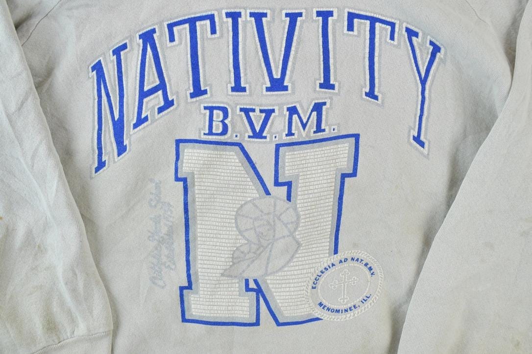 Vintage 1990s Vativity University Crewneck Men's Large from propervintagecanada
