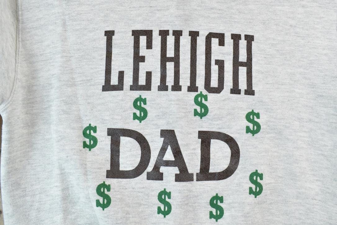 Vintage 1990s Velva Sheen Lehigh Money Dad Souvenir Crewneck Sweatshirt Men's XL from propervintagecanada