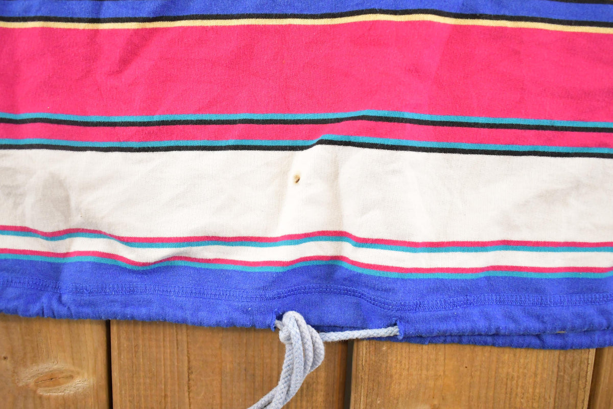 Vintage 1990s Venezia Striped Hoodie Souvenir Sweatshirt Women's XL from propervintagecanada