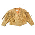 Vintage 1990s Very Trendy Brown Suede Leather Fringe Jacket Women&