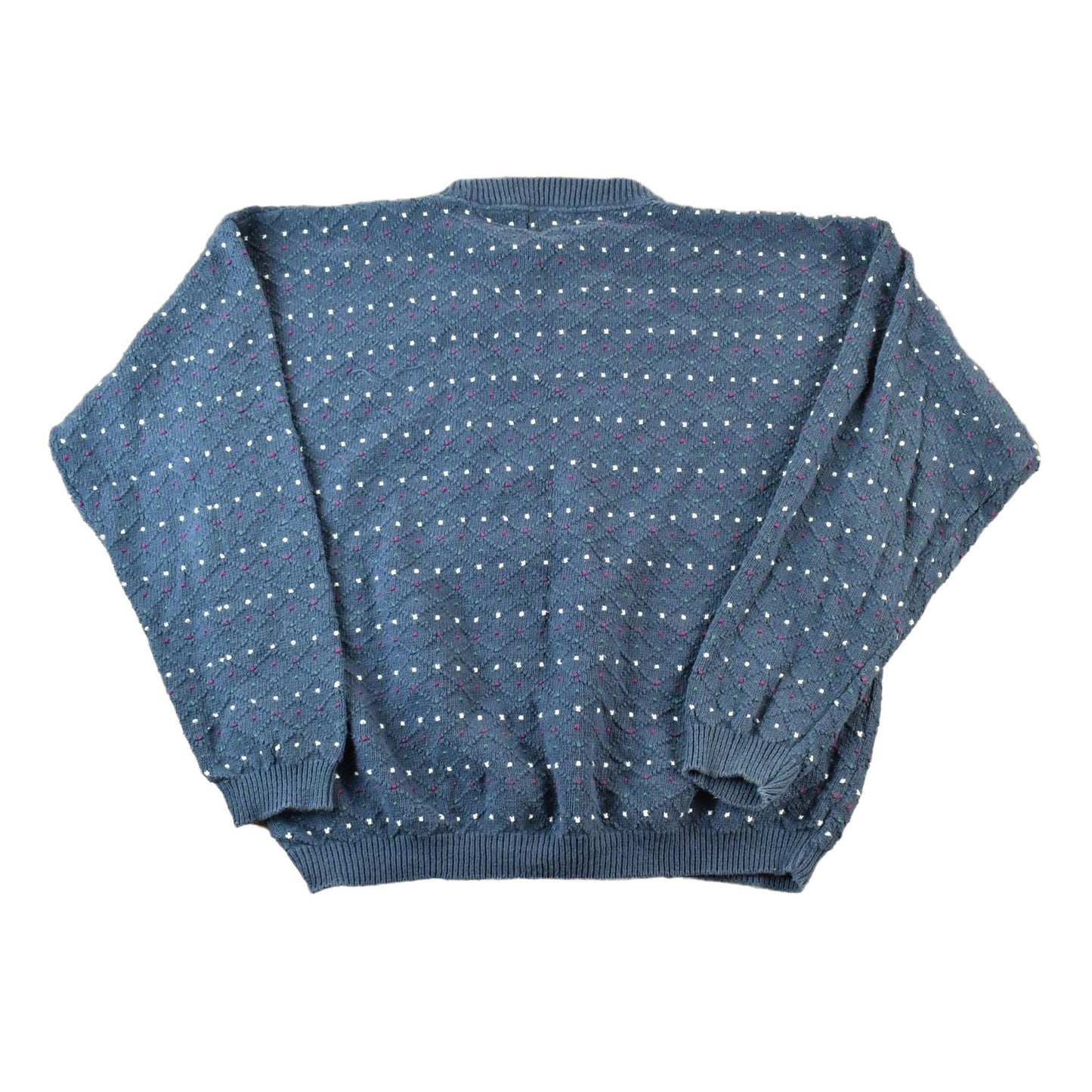 Vintage 1990s Victoria Bay Goods Knit Abstract Pattern Crewneck Sweater Men's XL from propervintagecanada