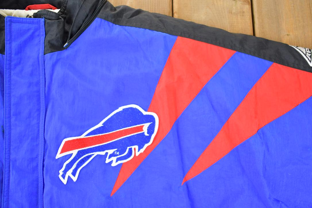 Vintage 1990s Vintage Apex One Sharktooth Buffalo Bills Full Zip Proline NFL Jacket from propervintagecanada