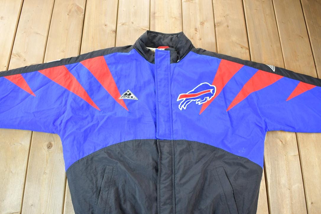 Vintage 1990s Vintage Apex One Sharktooth Buffalo Bills Full Zip Proline NFL Jacket from propervintagecanada