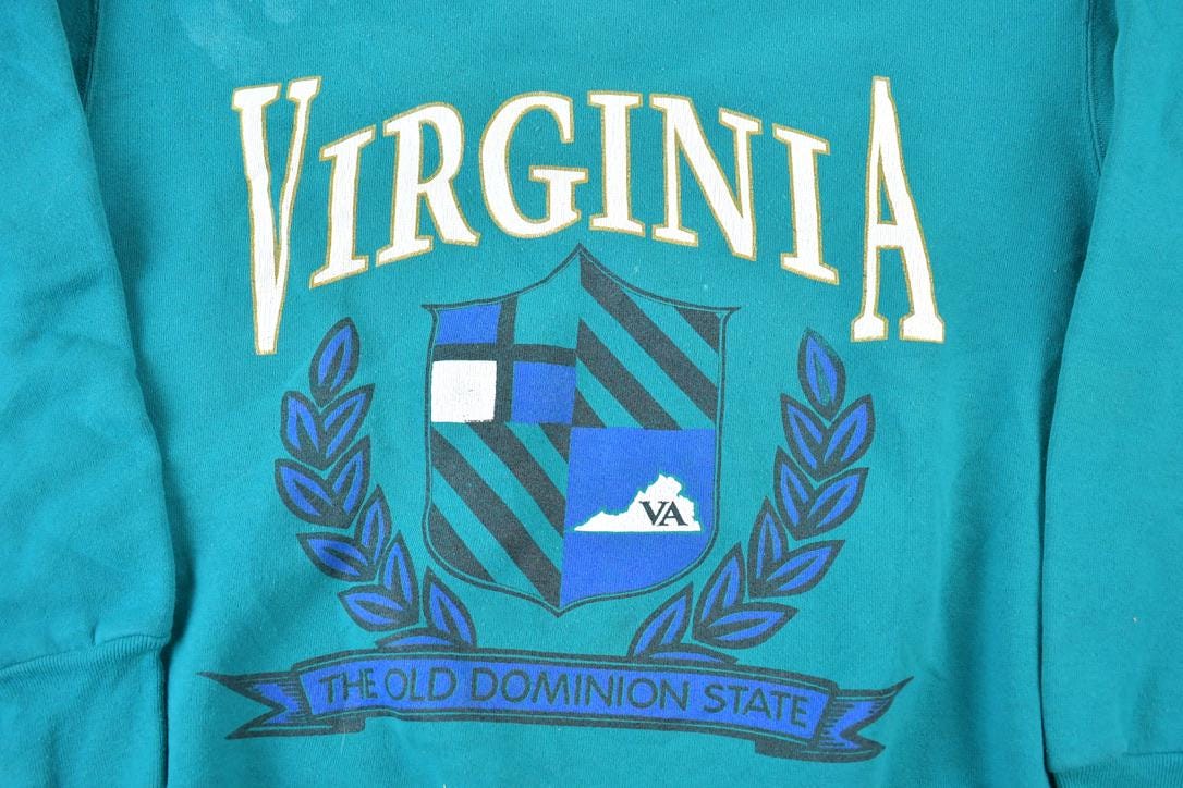 Vintage 1990s Virginia Crewneck Sweatshirt Men's Medium from propervintagecanada