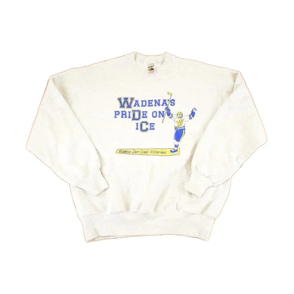 Vintage 1990s Wadenas Pride On Ice Hockey Crewneck Sweatshirt Men's L from propervintagecanada