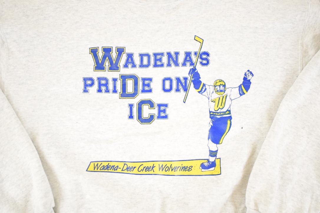 Vintage 1990s Wadenas Pride On Ice Hockey Crewneck Sweatshirt Men's L from propervintagecanada