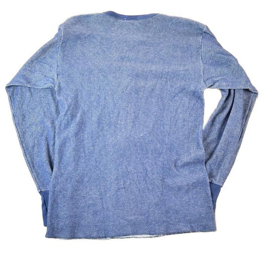 Vintage 1990s Waffle Knit Thermal Crewneck Sweatshirt Mens S from propervintagecanada
